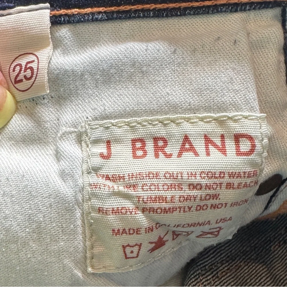 J Brand Women's Jeans Cigarette Leg Low Rise Stretch‎ Ink Dark Denim Size 25